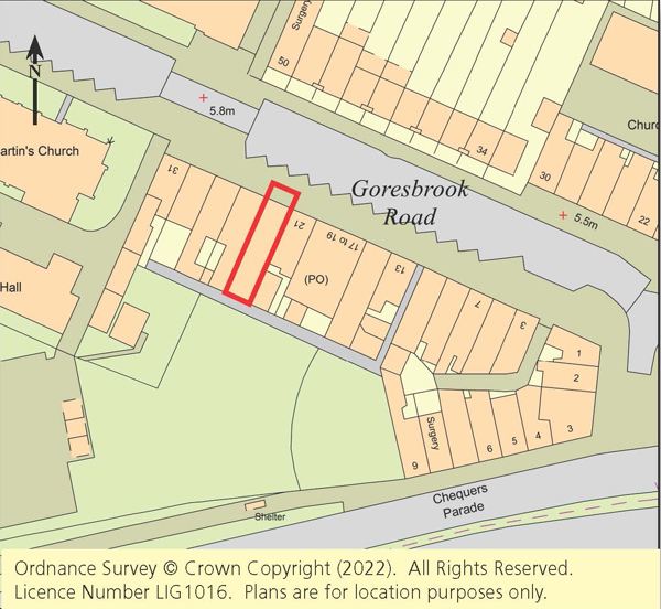 Lot: 56 - FREEHOLD COMMERCIAL INVESTMENT AND VACANT TWO-BEDROOM MAISONETTE - Site plan location of building